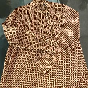 Zara geometric sleeve detail blouse